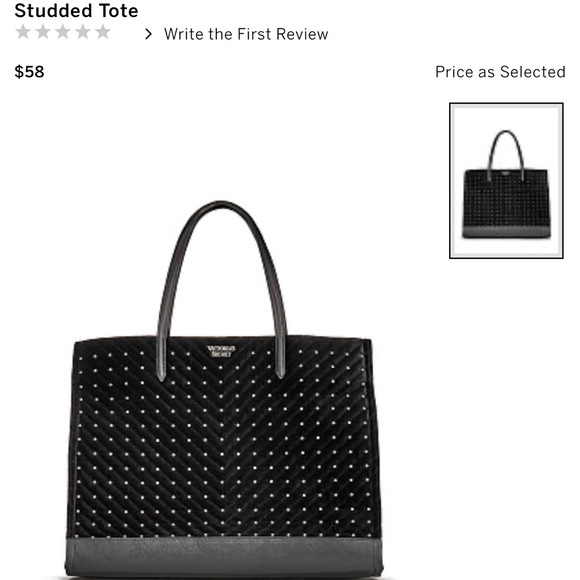 ❌SOLD❌ Victoria’s Secret Studded Tote - Picture 3 of 4